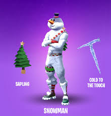 The event involved the game map being destroyed by a massive black hole and the game made unavailable to. Skin Concept Snowman With Sapling Back Bling And Icicle Pickaxe Fortnitebr
