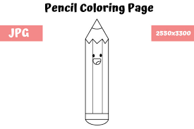 Download these printable coloring pages for adults. Pencil Coloring Page For Kids Graphic By Mybeautifulfiles Creative Fabrica