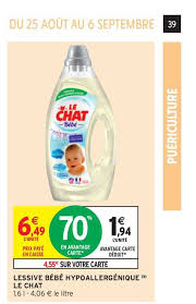 Maybe you would like to learn more about one of these? Offre Lessive Bebe Hypoallergenique Le Chat Chez Intermarche Hyper