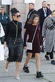 Salma hayek jiménez was born in coatzacoalcos, veracruz, mexico, the daughter of the mother of an salma hayek describes herself as 50% lebanese and 50% spanish. Salma Hayek Brings Her 11 Year Old Daughter To Milan Fashion Week