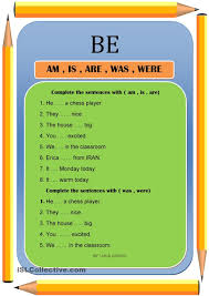 Be Am Is Are Was Were English Worksheets For Kids English Grammar Worksheets Teaching English Grammar