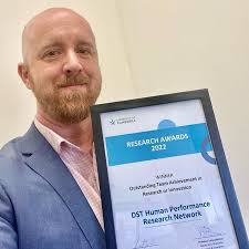 So I nominated the gorgeous team from University of Canberra 's UCRISE for  this award, but only Ben Rattray and I were able to attend