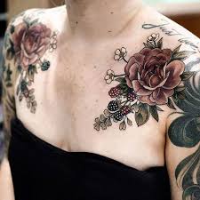 Side Chest Tattoos For Women Best Chest Tattoos For Women Cute Female Chest Tattoo Ideas And Chest Tattoos For Women Chest Piece Tattoos Cool Chest Tattoos