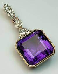 Art Deco Siberian Amethyst Pendant 1930s Antique Jewelry Vintage Rings Faberge Eggs Jewelryantique Amethyst Jewelry Vintage Jewelry Antique Jewelry