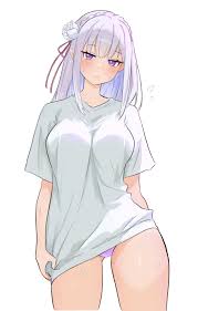 Emilia Re-Zero hentai gaping anal ring