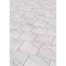Trafficmaster Carrara Marble 12 In X 12 In Peel And Stick Vinyl Tile 30 Sq Ft Case Ss1212 The Home Depot Vinyl Tile Vinyl Tile Bathroom Marble Vinyl