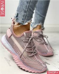 Color Block Knitted Breathable And Embellished Sneakers Yeezy Sneakers Sneakers Fashion Sneakers