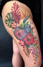 Hibiscus Tattoo Hibiscus Tattoo Flower Thigh Tattoos Hawaiian Flower Tattoos