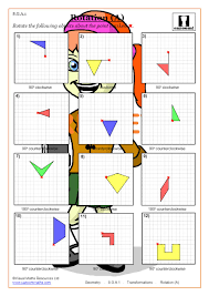 In these printable worksheets, 6th grade and 7th grade students need to draw the shapes, following the specifications carefully; Transformations Worksheets Geometry Cazoom Maths