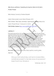 PDF) Bulk, breast, and beauty: negotiating the superhero body in Gal  Gadots Wonder Woman