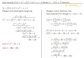 Pendidikan kewarganegaraan kelas 11 atau tingkat sma/smk/ma merupakan sebagai salah satu mata pelajaran yang ada di setiap sekolah negri ataupun swasta. Soal Dan Pembahasan Matematika Suku Banyak 1 5 Istana Mengajar