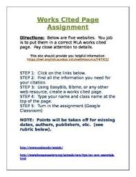 Works Cited Mla Assignment Word Doc Works Cited Words It Works