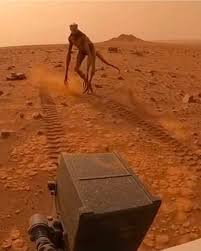 Mysterious figure on Mars surface recorded