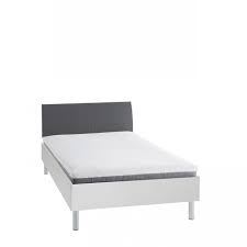 Das bett ist in guten zustand ohne mängel. Einzelbett Enna Weiss Anthrazit Inkl Topper Mit Rollrost Mit Matratze Bett Futonbetten Betten Schlafen Mobel Jahnichen Center Gmbh