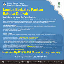 Adat melayu berbalas pantun di majlis pernikahan atau merisik. Kantor Bahasa Provinsi Kepulauan Bangka Belitung Ø¹Ù„Ù‰ ØªÙˆÙŠØªØ± 3 Lomba Berbalas Pantun Bahasa Daerah Bagi Generasi Muda Se Pulau Bangka Nah Kalau Lomba Ini Khusus Untuk Generasi Muda Rentang Usia 16 30 Tahun Berbahasa
