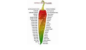 Vinteja Charts Of Scoville Chile Heat Chart A3 Poster