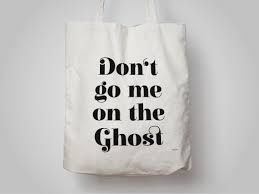 Ghost Tasche Beutel Jute Jutebeutel Stoff Design Familie Freunde Geschenk Shopper Stofftasche Einkaufstasche Jutebeutel Spruch Jutebeutel Stofftasche Beutel