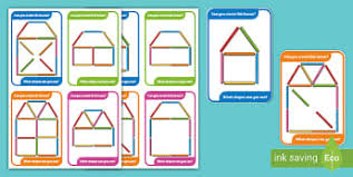 Popsicle stick house plans free awesome model woody nody. Lolly Stick Shape And Pattern Cards