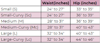 size chart tasty treat polewear