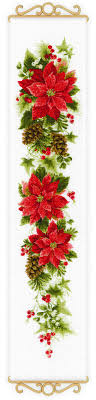 Welcome to free cross stitch & needlework patterns at allcrafts where you can find hundreds of free patterns and projects. Riolis Poinsettia Banner Christmas Cross Stitch Kit