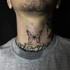 29 Schmetterling Tattoos Die Abosluter Hammer Sind Tattoos Zenideen Black Butterfly Tattoo Butterfly Neck Tattoo Neck Tattoo For Guys