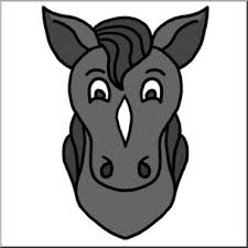 Clip Art Cartoon Animal Faces Horse Grayscale I Abcteach Com Abcteach The most common horse head cartoon material is metal. clip art cartoon animal faces horse