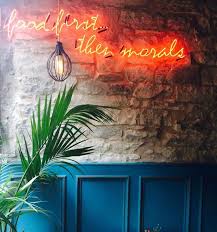 Gallery Neon Art Meals For One Scottish Cuisine