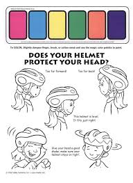 · always were safety equipment while riding such as: English I M Safe Bicycle Safety Kids Bike Helmet Kid Coloring Page