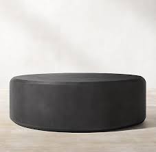 Drum coffee table christopher knight home 308944 rache modern round coffee table with hammered iron, silver, 26. Collins Round Coffee Table Stone Coffee Table Drum Coffee Table Round Black Coffee Table
