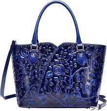 Amazon.com: PIJUSHI Designer Handbags For Women Floral Purses Top Handle  Handbags Satchel Bags (22328 blue) : Clothing, Shoes & Jewelry