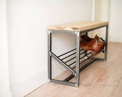 Schuhablage Metallbank Eingangsbank Abstellbank Industriemobel Mobel Aus Eichenholz Holzbank Mobel Abstellban Altholz Banke Sitztruhe Schuhbank