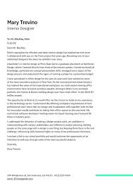 Interior Designer Cover Letter Examples