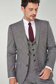 Free* and fast delivery available. Mens Next Grey Slim Fit Donegal Suit Jacket Grey Best Wedding Suits For Men Formal Jackets For Men Mens Suit Jacket