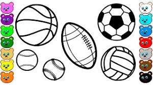 Count the helmets coloring page. Sport Balls Coloring Pages For Kids Youtube