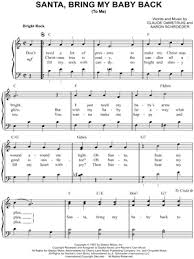 Elvis Presley Santa Bring My Baby Back To Me Sheet Music Easy Piano In C Major Download Print Sku Mn0126843