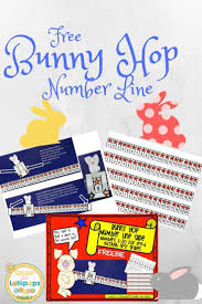 Number Line Freebie Bunny Hop Number Slides For Pre K 1st Grade Number Line Math Graphic Organizers Free Math Resources