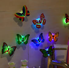 Led 3d Butterfly Wall Lights 10 Pieces Butterfly Wall Stickers Wall Stickers Home Decor 3d Butterfly Wall