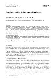 The first whisper reads, so, i took a lie. Pdf Mentalizing And Borderline Personality Disorder