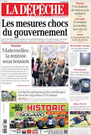 Catherine ferrier est considérée comme à risque et a donc reçu la première injection du vaccin astrazeneca ce vendredi, dans les locaux du sdis 81. Newspaper La Depeche Du Midi France Newspapers In France Monday S Edition August 27 Of 2018 Kiosko Net