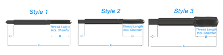 Standard Tap Dimensions Ansi Shanks Tapmatic Corporation