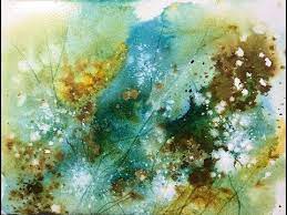 Watercolor Painting Abstract Shapes In The Landscape