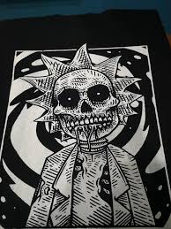 Rick y morty han decidido descongelar el tiempo y tienen que enfrentarse a parásitos alienígenas, jerrys alternativos y una dimensión decadente rick y morty llegan a un planeta donde los ciudadanos pueden delinquir impunemente, incluso cometer asesinatos, durante toda una noche. Rick And Morty Blanco Y Negro En Tribu Serigrafia Facebook
