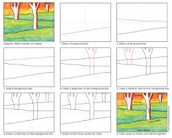 Draw A Layered Landscape Art Projects For Kids Landscape Drawings Landscape Drawing For Kids Landscape Sketch