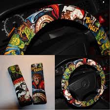 Horror Movie Poster Greats Steering Wheel Cover Seat Belt Steering Wheel Cover Wheel Cover Seat Belt Cover