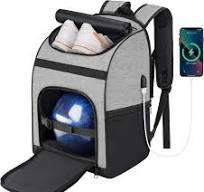 Bowling Backpack, Single Ball Bag with Shoe Up to Large, Grey