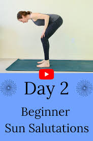 Day 3 Of The 7 Day Beginner Yoga Challenge Learn Beginner Versions Of Sun Salutations Yoga Stretches For Beginners Yoga For Beginners Beginner Yoga Challenge