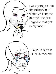 Gas station memes hunter biden mockery on sign: Oc Tough Guy Wojak Learns About Masks Airforce