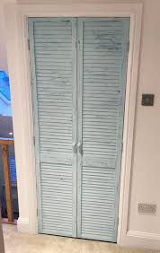 Distressed Shutter Doors Rustic Louvre Doors Shabby Chic Shutters Made To Size Porte Placard Pliante Porte Placard Persienne Porte Placard