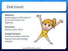 Sat Word Of The Day Zeal Noun Download This Vocabulary Flashcard To Help Study For English Grammar Book English Grammar Book Pdf English Language Learning