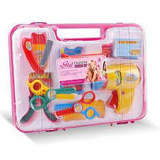 Wps Play Accessories Barber Shop Salon Hairstyle Play Set Kit With Clippers Shaver Scissors For Boy Kids Toy Kids Toy Gifts Little Girl Toys Toddler Girl Gifts